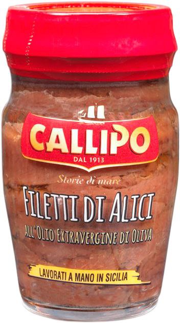 Філе анчоуса CALLIPO оливк олія Extra Virgin скло 75г